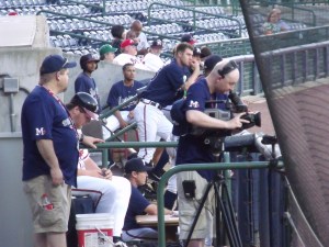 The Mississippi Braves' dugout.