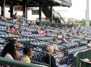 Good seats were still available at Trustmark Park.
