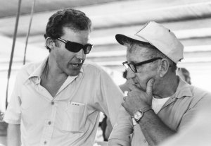 Junie Donlavey (right) with Richard Petty in 1974. (Getty Images for NASCAR)