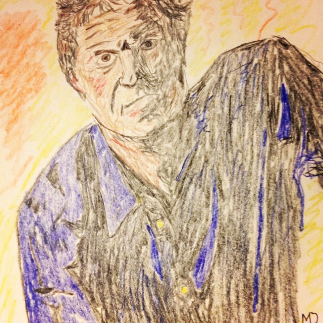 I drew this sketch for another story, but it matches my image of Barney Parmenter. The sketch I completed fits the third, and final, episode better. I haven't written it yet.  (Monte Dutton sketch)