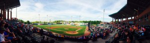 A minor league ballgame in Hickory, North Carolina. (Monte Dutton photo)