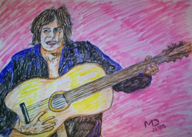 This is my first sketch of Riley Mansfield because, when I wrote The Audacity of Dope, I didn't sketch.