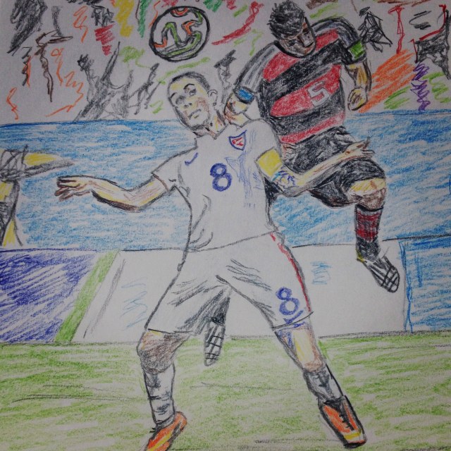 Charles thought himself a regular Clint Dempsey. (Monte Dutton sketch)