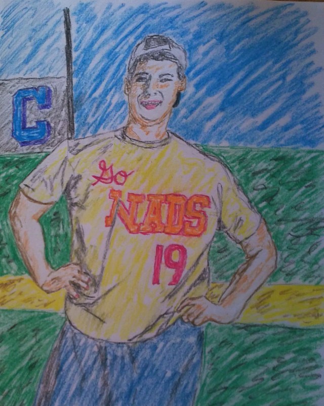 Charles Dough, the soccer-playing, oft-stoned, sneaky, devious, mischievous anti-hero. (Monte Dutton sketch)