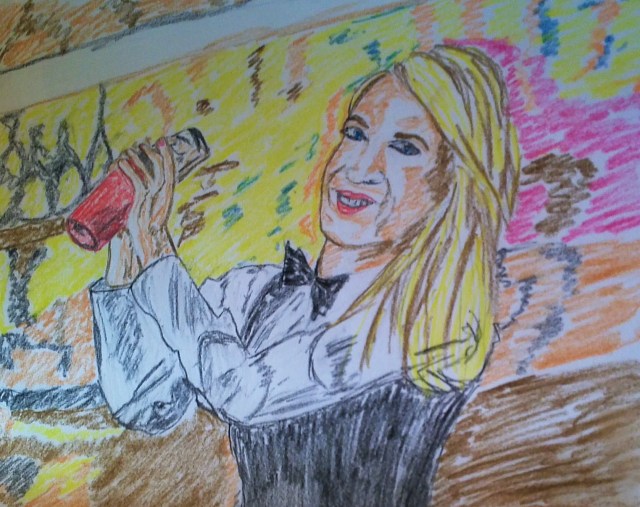 Meet Sheila Timlin, the friendly bartender at Henny's. (Monte Dutton sketch)