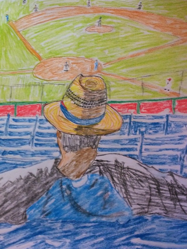 Clyde Barnes, alone, pondering basic math. (Monte Dutton sketch)