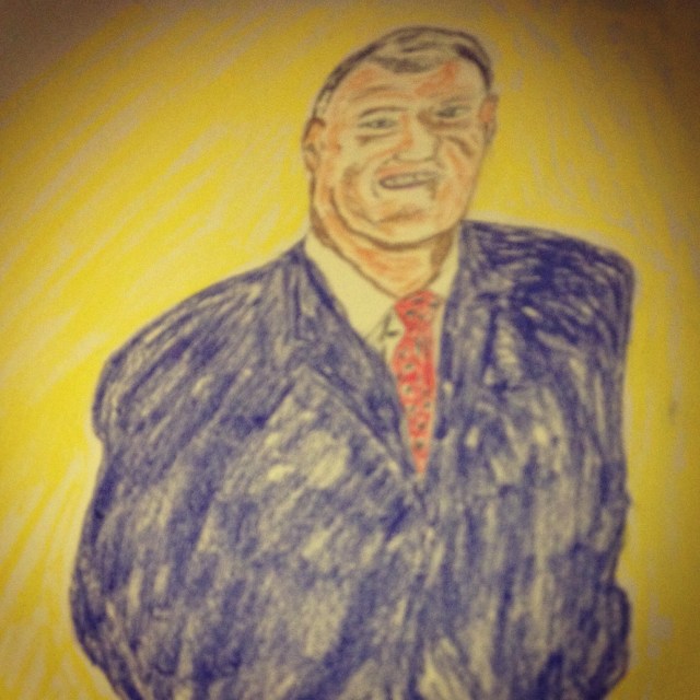 David Letterman has helped carry me for the majority of my life. He leaves a personal void. (Monte Dutton sketch)