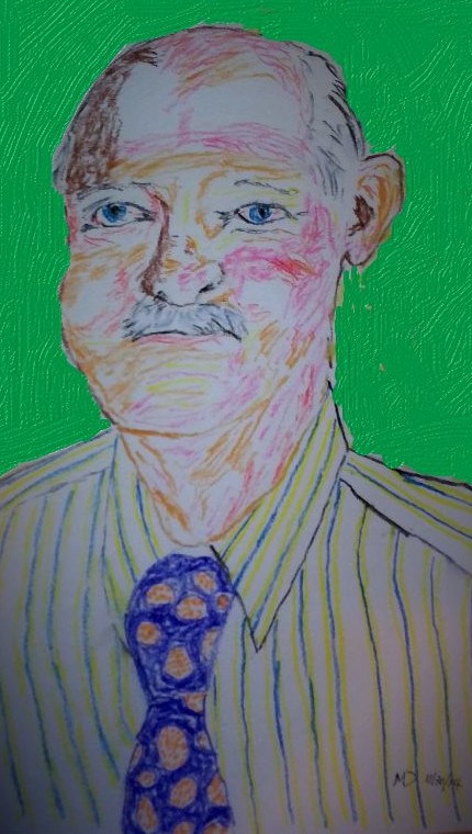 Olin Hampden, editor of the Hortense Union. (Monte Dutton sketch)